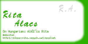 rita alacs business card